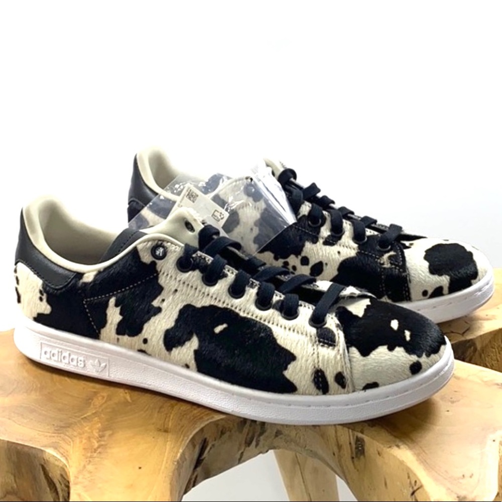 Adidas Stan Smith Black Brown Pony Hair Shoes